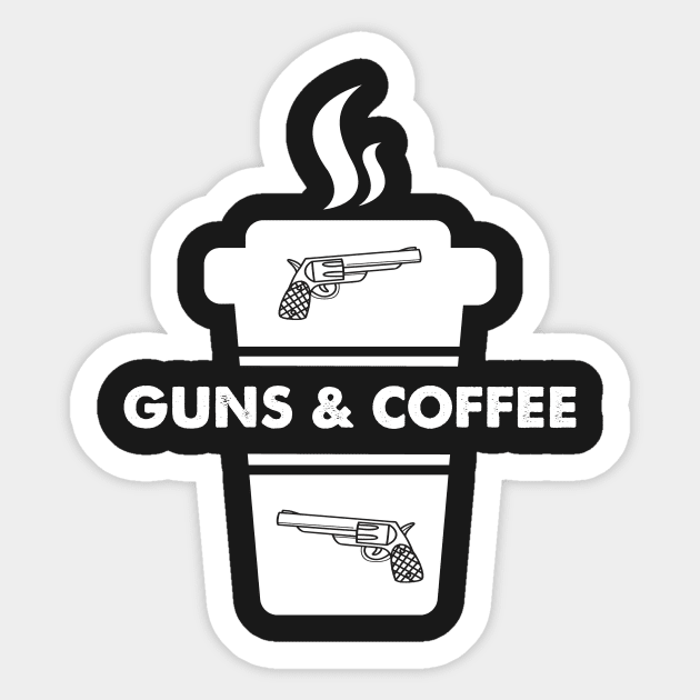 Guns & Coffee Sticker by captainmood